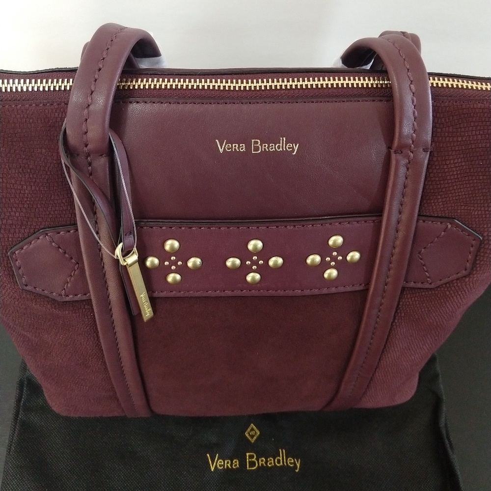 Vera Bradley Leather & Suede Mallory Tote - Picture 2 of 5